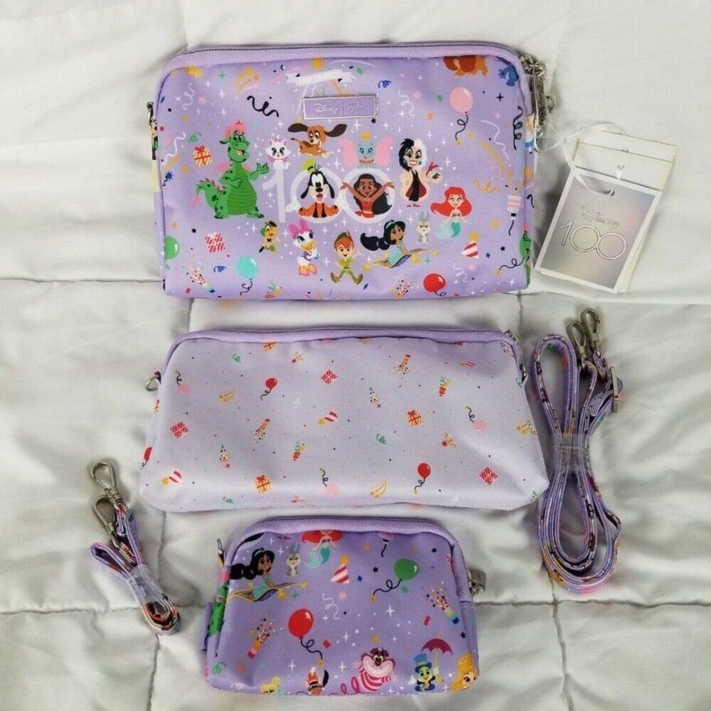 JuJuBe Disney Be Set Century of Magic 100 Years 3 Zip Bag Pouch 2 Straps Ariel